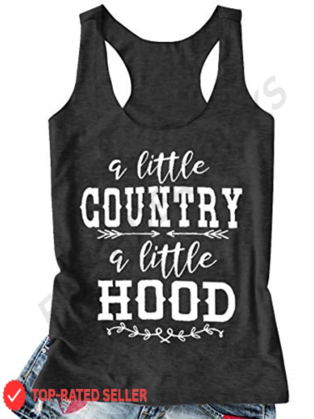 Cotton Blend Country Music Racerback Tank Top Sleeveless Summer Casual